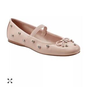 Bandolino Nude Ballet Flats with Stud Accents